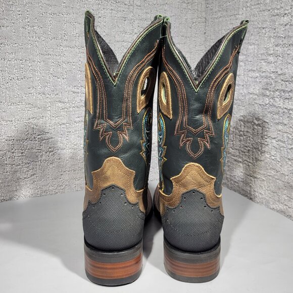 J.B. Dillon Men's Size Left 10.5EE Right 10.5D Brown Black Leather Boots JBR1111 - Picture 4 of 13